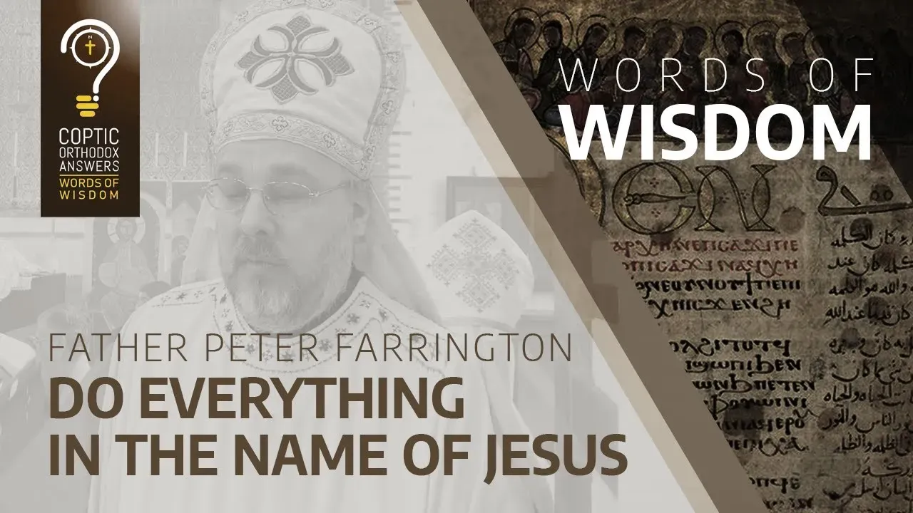 Do everything in the name of Jesus